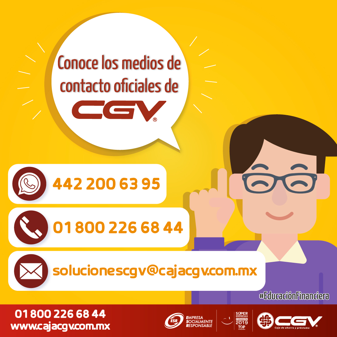 Datos de contacto oficiales CGV